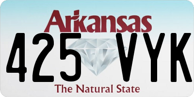AR license plate 425VYK