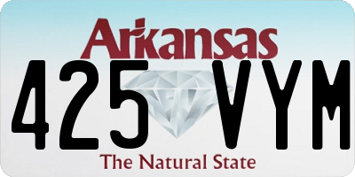 AR license plate 425VYM