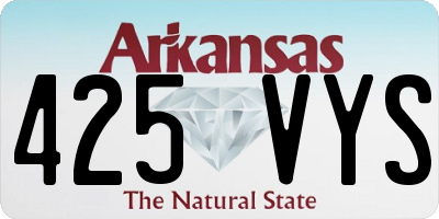 AR license plate 425VYS