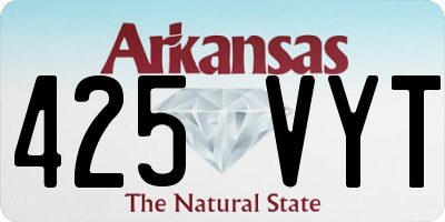 AR license plate 425VYT