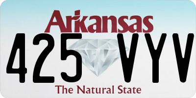 AR license plate 425VYV