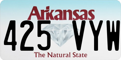 AR license plate 425VYW