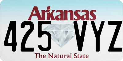 AR license plate 425VYZ
