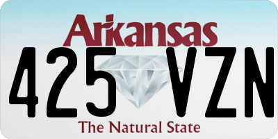 AR license plate 425VZN