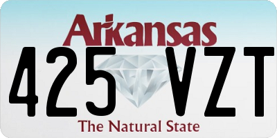 AR license plate 425VZT