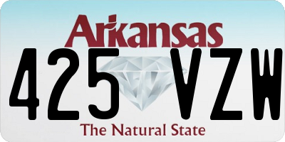 AR license plate 425VZW