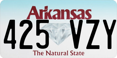 AR license plate 425VZY