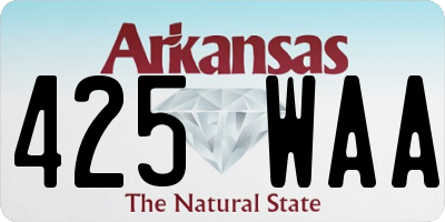 AR license plate 425WAA