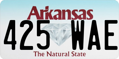 AR license plate 425WAE