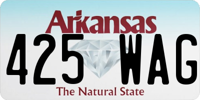 AR license plate 425WAG