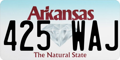 AR license plate 425WAJ