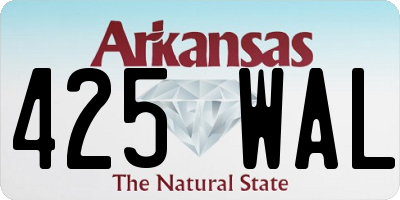 AR license plate 425WAL