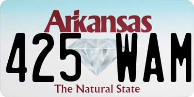 AR license plate 425WAM