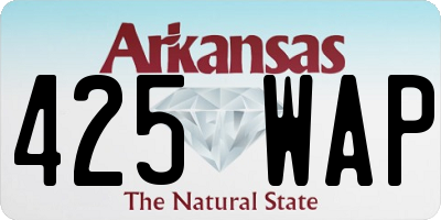AR license plate 425WAP