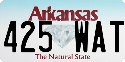 AR license plate 425WAT