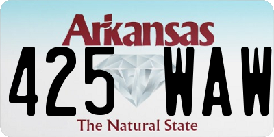 AR license plate 425WAW