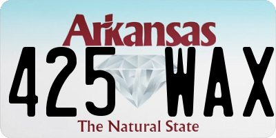AR license plate 425WAX