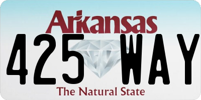 AR license plate 425WAY