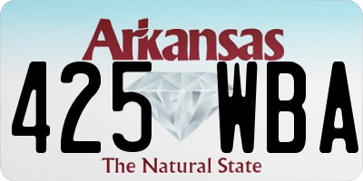 AR license plate 425WBA