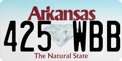 AR license plate 425WBB
