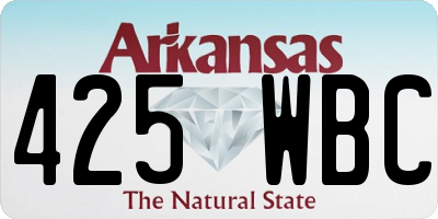 AR license plate 425WBC