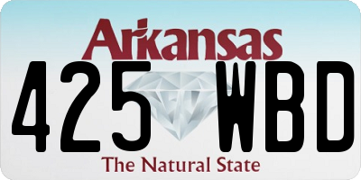 AR license plate 425WBD