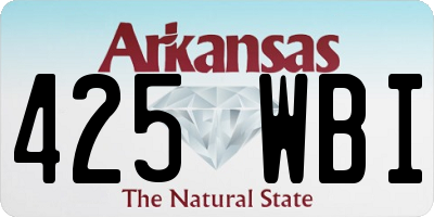AR license plate 425WBI