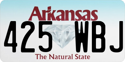 AR license plate 425WBJ