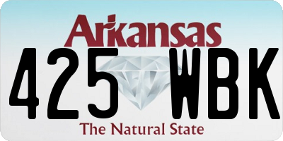 AR license plate 425WBK
