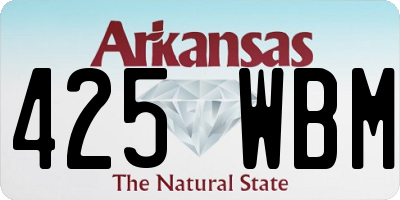 AR license plate 425WBM