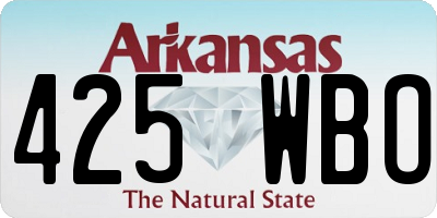 AR license plate 425WBO