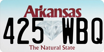AR license plate 425WBQ