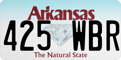 AR license plate 425WBR