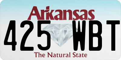 AR license plate 425WBT