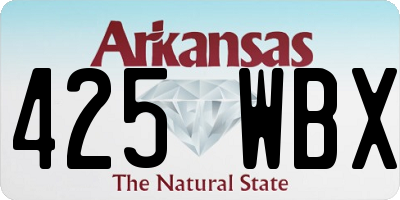 AR license plate 425WBX