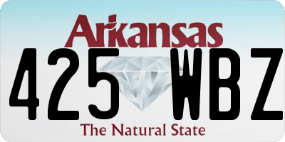 AR license plate 425WBZ