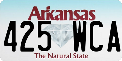 AR license plate 425WCA