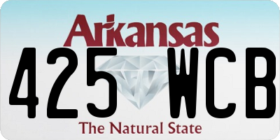 AR license plate 425WCB