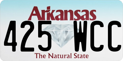 AR license plate 425WCC