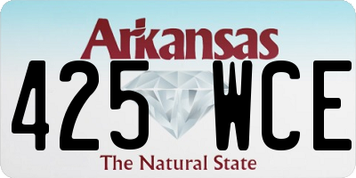 AR license plate 425WCE