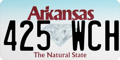 AR license plate 425WCH