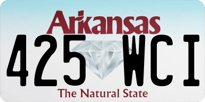 AR license plate 425WCI