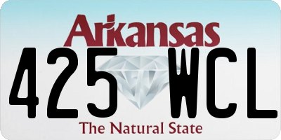 AR license plate 425WCL