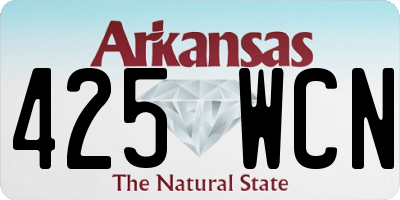 AR license plate 425WCN
