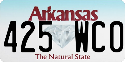 AR license plate 425WCO