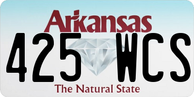 AR license plate 425WCS