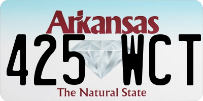 AR license plate 425WCT