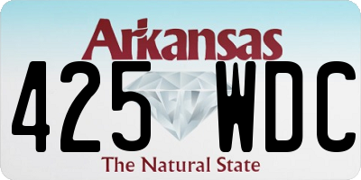 AR license plate 425WDC