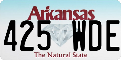 AR license plate 425WDE