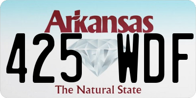 AR license plate 425WDF